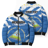 Personalized Nicaragua Sacuanjoche Bomber Puffer Jacket Happy Independence Day
