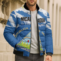 Personalized Nicaragua Sacuanjoche Bomber Puffer Jacket Happy Independence Day
