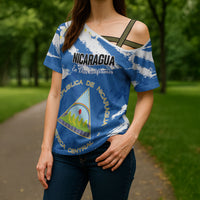 Personalized Nicaragua Sacuanjoche Cross Shoulder Shirt Happy Independence Day