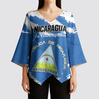 Personalized Nicaragua Sacuanjoche Kimono Sleeve Blouse Happy Independence Day
