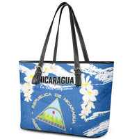 Nicaragua Sacuanjoche Leather Tote Bag Happy Independence Day