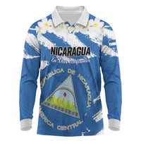 Personalized Nicaragua Sacuanjoche Long Sleeve Polo Shirt Happy Independence Day