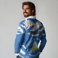 Personalized Nicaragua Sacuanjoche Long Sleeve Polo Shirt Happy Independence Day
