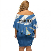 Personalized Nicaragua Sacuanjoche Off Shoulder Short Dress Happy Independence Day