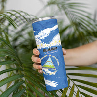 Personalized Nicaragua Sacuanjoche Skinny Tumbler Happy Independence Day
