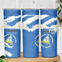Personalized Nicaragua Sacuanjoche Skinny Tumbler Happy Independence Day