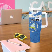 Personalized Nicaragua Sacuanjoche Tumbler With Handle Happy Independence Day