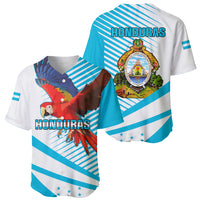 Honduras Baseball Jersey Coat Of Arms With Scarlet Macaw - Wonder Print Shop
