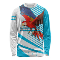 Honduras Long Sleeve Shirt Coat Of Arms With Scarlet Macaw LT01