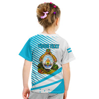 Personalised Honduras Kid T Shirt Coat Of Arms With Scarlet Macaw - Wonder Print Shop