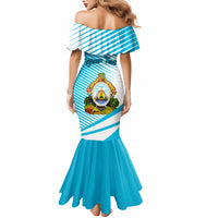 Personalised Honduras Mermaid Dress Coat Of Arms With Scarlet Macaw - Wonder Print Shop