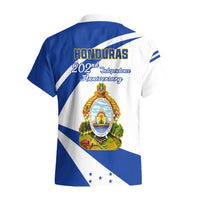 Honduras Independence Day Hawaiian shirt, back with coat of arms and “HONDURAS 2020th” text