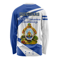 Honduras Independence Day Long Sleeve Shirt Map With Coat Of Arms LT01