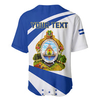 Personalised Honduras Independence Day Baseball Jersey Map With Coat Of Arms - Wonder Print Shop