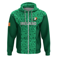 Ireland Rugby Hoodie Irish Celtic Cross Mix Shamrock Pattern - Wonder Print Shop