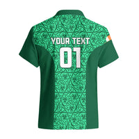 Custom Ireland Rugby Hawaiian Shirt Irish Celtic Cross Mix Shamrock Pattern - Wonder Print Shop