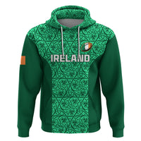 Custom Ireland Rugby Hoodie Irish Celtic Cross Mix Shamrock Pattern - Wonder Print Shop