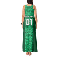 Custom Ireland Rugby Tank Maxi Dress Irish Celtic Cross Mix Shamrock Pattern - Wonder Print Shop