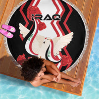 Iraq Independence Day Beach Blanket Dove Carrying Flag - Wonder Print Shop