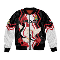 Personalized Iraq Independence Day Bomber Jacket Dove Carrying Flag - Wonder Print Shop