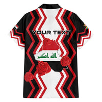 Personalized Iraq Independence Day Family Matching Off Shoulder Maxi Dress and Hawaiian Shirt Dove Carrying Flag - Wonder Print Shop