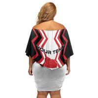 Personalized Iraq Independence Day Family Matching Off Shoulder Short Dress and Hawaiian Shirt Dove Carrying Flag - Wonder Print Shop