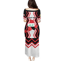 Personalized Iraq Independence Day Family Matching Puletasi and Hawaiian Shirt Dove Carrying Flag - Wonder Print Shop