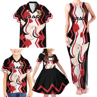 Personalized Iraq Independence Day Family Matching Tank Maxi Dress and Hawaiian Shirt Dove Carrying Flag - Wonder Print Shop