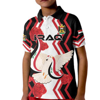 Personalized Iraq Independence Day Kid Polo Shirt Dove Carrying Flag - Wonder Print Shop