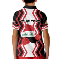 Personalized Iraq Independence Day Kid Polo Shirt Dove Carrying Flag - Wonder Print Shop