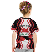 Personalized Iraq Independence Day Kid T Shirt Dove Carrying Flag - Wonder Print Shop