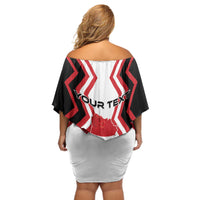 Personalized Iraq Independence Day Off Shoulder Short Dress Dove Carrying Flag - Wonder Print Shop