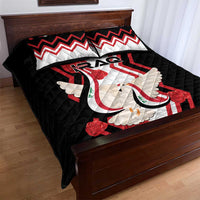 Iraq Independence Day Quilt Bed Set Dove Carrying Flag - Wonder Print Shop