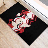 Iraq Independence Day Rubber Doormat Dove Carrying Flag - Wonder Print Shop