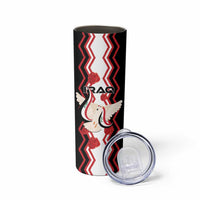 Personalized Iraq Independence Day Skinny Tumbler Dove Carrying Flag - Wonder Print Shop