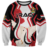 Personalized Iraq Independence Day Sweatshirt Dove Carrying Flag - Wonder Print Shop