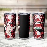 Personalized Iraq Independence Day Tumbler Cup Dove Carrying Flag - Wonder Print Shop