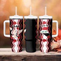 Personalized Iraq Independence Day Tumbler With Handle Dove Carrying Flag - Wonder Print Shop