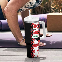 Personalized Iraq Independence Day Tumbler With Handle Dove Carrying Flag - Wonder Print Shop