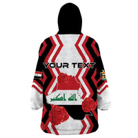 Personalized Iraq Independence Day Wearable Blanket Hoodie Dove Carrying Flag - Wonder Print Shop