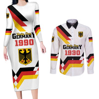 Personalized Germany Unity Day 1990 Edition Couples Matching Long Sleeve Bodycon Dress and Long Sleeve Button Shirt Unique Style - Wonder Print Shop