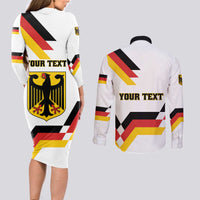 Personalized Germany Unity Day 1990 Edition Couples Matching Long Sleeve Bodycon Dress and Long Sleeve Button Shirt Unique Style - Wonder Print Shop