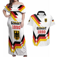 Personalized Germany Unity Day 1990 Edition Couples Matching Off Shoulder Maxi Dress and Hawaiian Shirt Unique Style - Wonder Print Shop