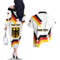 Personalized Germany Unity Day 1990 Edition Couples Matching Off The Shoulder Long Sleeve Dress and Hawaiian Shirt Unique Style - Wonder Print Shop