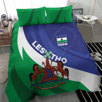 Lesotho 1966 Unique Bedding Set Spiral Aloe Coat of Arms - Wonder Print Shop