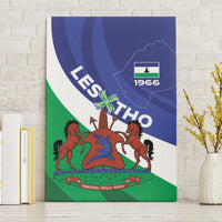 Lesotho 1966 Unique Canvas Wall Art Spiral Aloe Coat of Arms - Wonder Print Shop