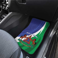 Lesotho 1966 Unique Car Mats Spiral Aloe Coat of Arms - Wonder Print Shop