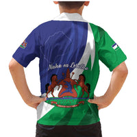 Lesotho 1966 Unique Family Matching Mermaid Dress and Hawaiian Shirt Spiral Aloe Coat of Arms - Wonder Print Shop