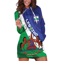 Lesotho 1966 Unique Hoodie Dress Spiral Aloe Coat of Arms - Wonder Print Shop