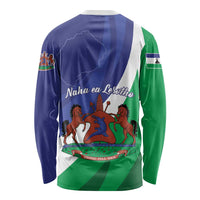 Lesotho 1966 Unique Long Sleeve Shirt Spiral Aloe Coat of Arms - Wonder Print Shop